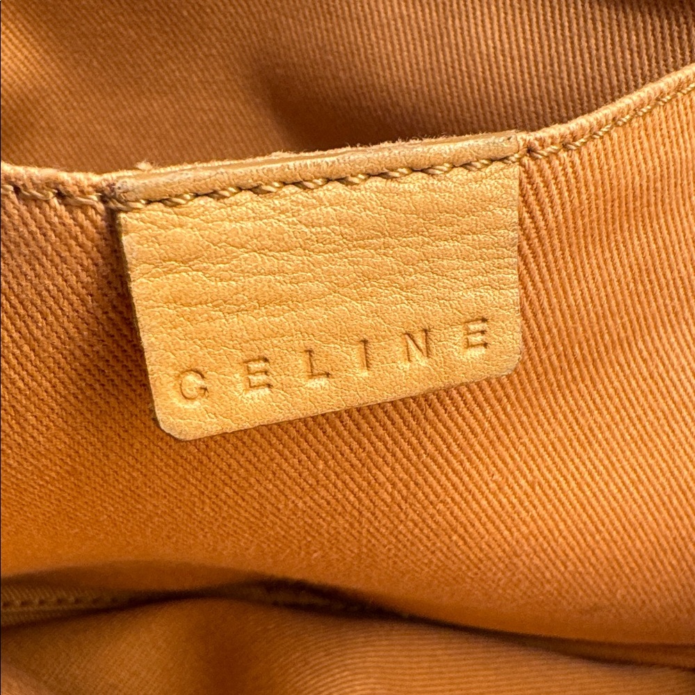 CELINE Boogie Bag Handbag Beige Leather w/COA